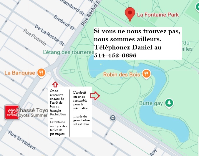 LieuDeRencontrePourLaMeditationDeGroupeAuParcLafontaine